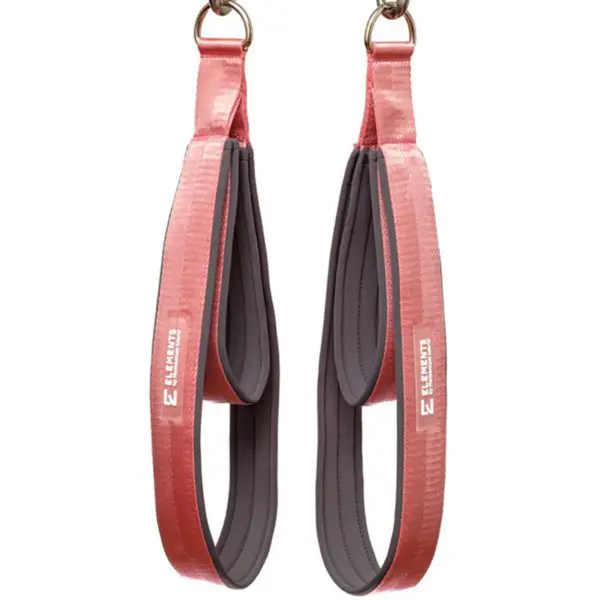 ELEMENTS Pilates Reformer Double Loop Straps LIMITED baby pink with grey neoprene lining