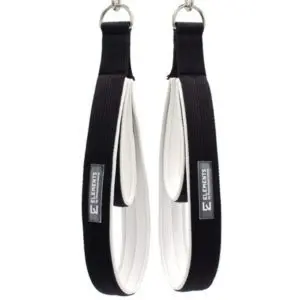 ELEMENTS Pilates Double Loop Straps black with white neoprene lining