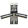 ELEMENTS Pilates Foot Y loop straps wide black and white with beige neoprene lining