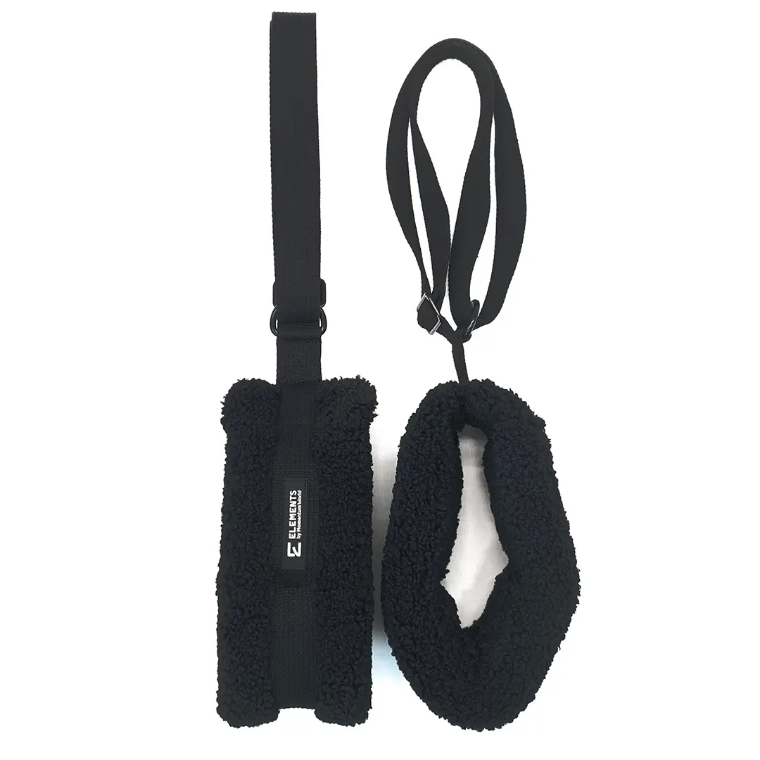ELEMENTS Pilates Fuzzies Adjustable Lenght Black ELEMENTS Pilates Cadillac Fuzzies Black