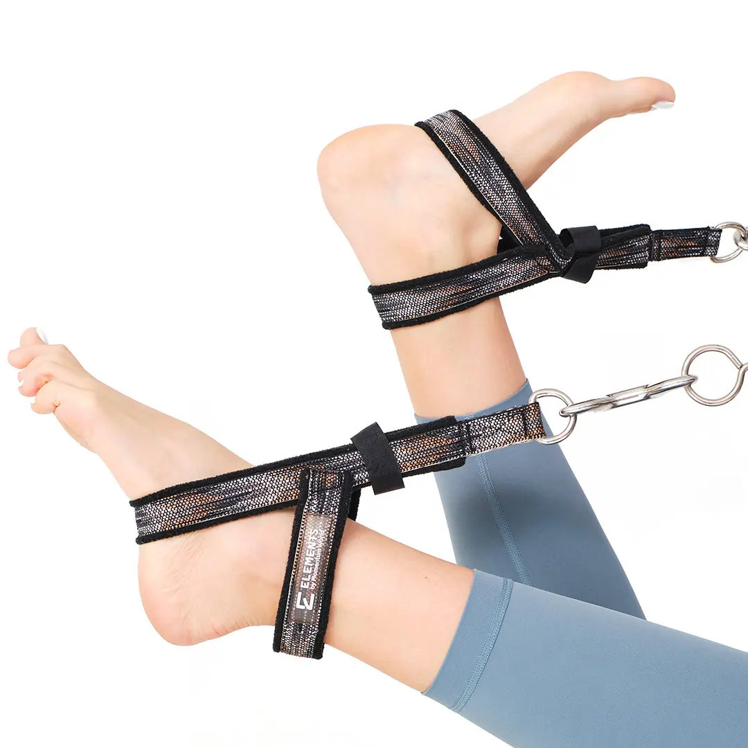 ELEMENTS Pilates GYROTONIC® Y Loop Straps ELEMENTS offer choice for Pilates beginners, black multi