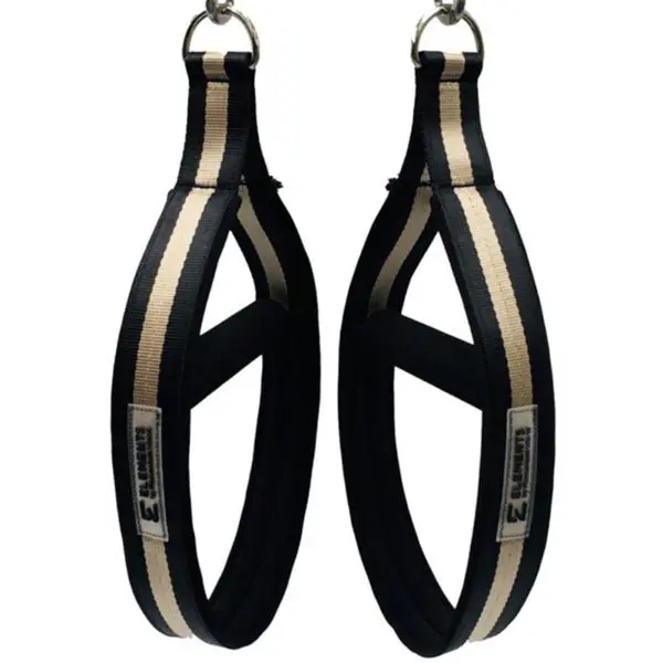 ELEMENTS Pilates Loop Roll Straps black gold