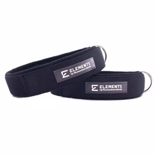 Pilates thigh cuffs, black, fleece lining, brand ELEMENTS