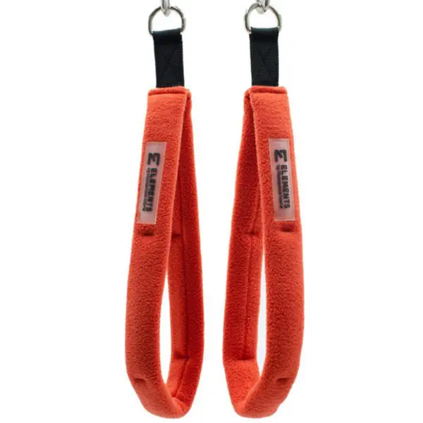 A pair of ELEMENTS Shoulder Loops made with fleece, 360 lining orange colour