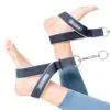 ELEMENTS Small Double Loop Straps, in use, grey with white neoprene lining