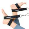 ELEMENTS Small Double Loop Straps, in use, black with beige cotton mix lining