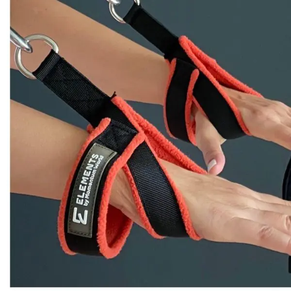 ELEMENTS Small Y loop straps in use orange colour