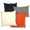 ELEMENTS wipeable pillowcases in black, taupe and sand shell colour