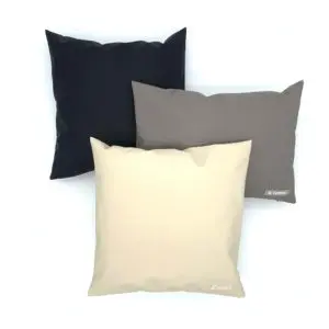 ELEMENTS wipeable pillowcases in black, taupe and sand shell colour