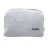 Zip pouch cotton mix light grey