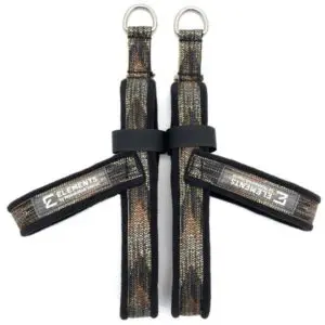 Pilates Foot Y straps black fleece lining