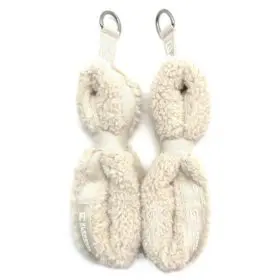 Pilates Hanging Straps Ivory faux Fur