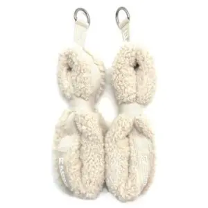 Pilates Hanging Straps Ivory faux Fur