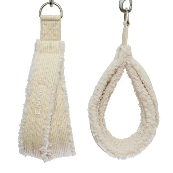 Small Double Loops, ivory faux fur
