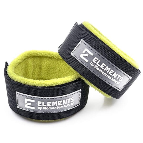 Pilates ankle cuffs, neon green fleece lining , brand ELEMENTS