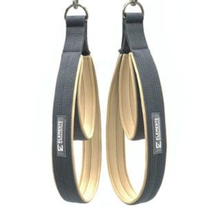 ELEMENTS Pilates Double Loop Straps grey ribbon with beige neoprene lining