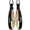 ELEMENTS Pilates Double Loop Straps black with beige neoprene lining and rope connection