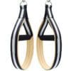 ELEMENTS Pilates Loop Roll Straps, black and white ribbon with beige neoprene lining