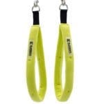 A pair of ELEMENTS Shoulder Loops made with fleece, 360 lining neon green colour