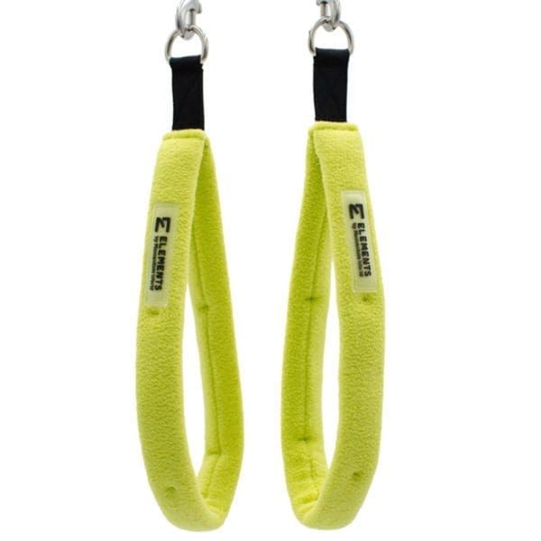 A pair of ELEMENTS Shoulder Loops made with fleece, 360 lining neon green colour