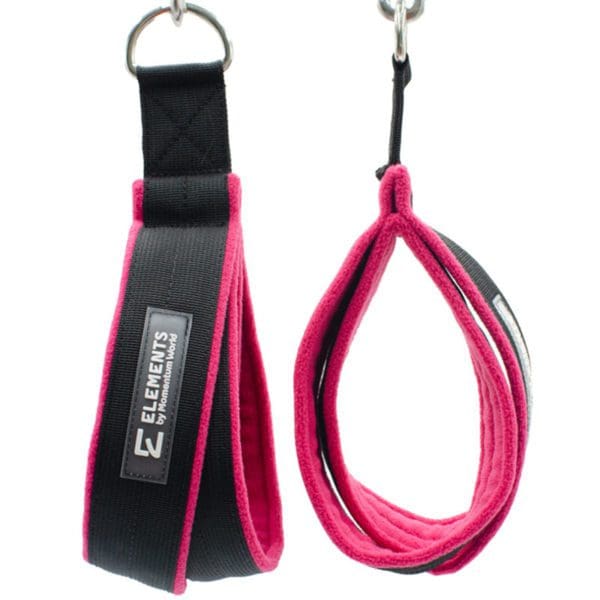 Small Double Loops for Gyrotonic, black with pink fleece lining, ELEMENTS