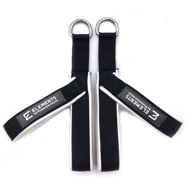ELEMENTS Small Y loop straps for Pilates and Gyrotonic method black with white neoprene lining