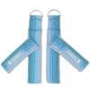 ELEMENTS Small Y loop straps wide for Pilates and Gyrotonic method blue rainbow and white with beige cotton lining