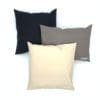 ELEMENTS wipeable pillowcases in black, taupe and sand shell colour