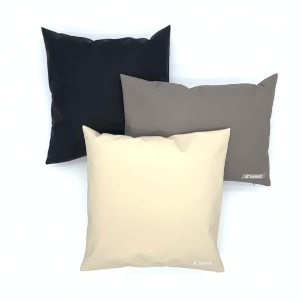 ELEMENTS wipeable pillowcases in black, taupe and sand shell colour