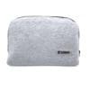 Zip pouch cotton mix light grey