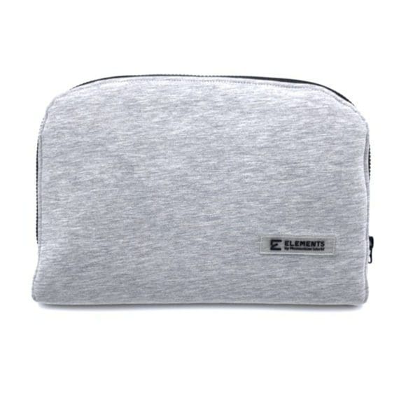 Zip pouch cotton mix light grey