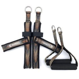 Foot Y straps and Roll Handles Set brown